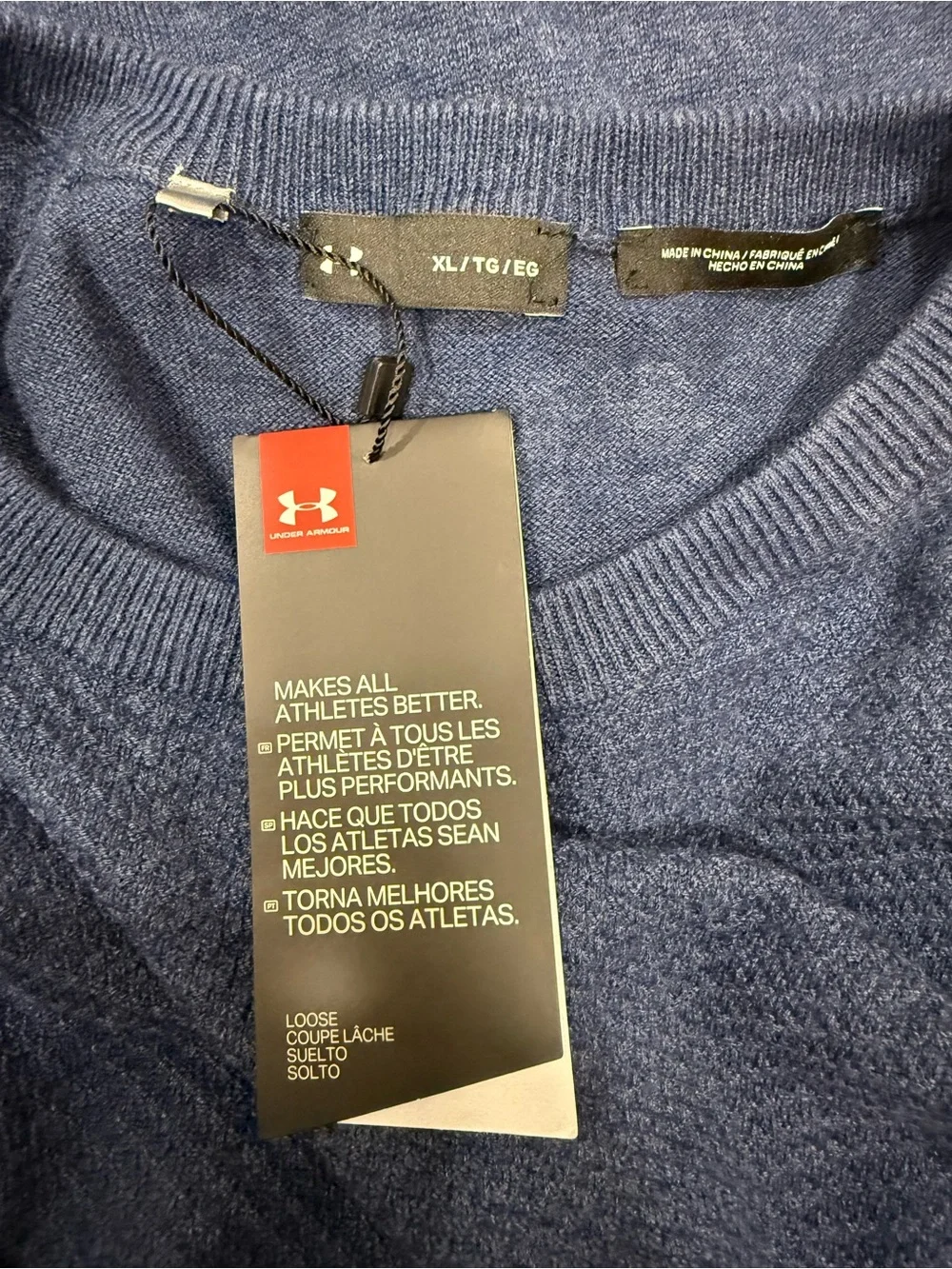 Under Armour Navy Crew Pullover Sweater